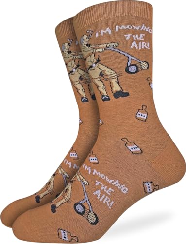 Good Luck Sock Mens Trailer Park Boys Mr. Lahey Mowing Air Socks Adult Shoe Size 7-12