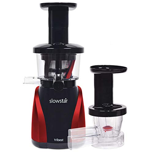 Tribest Juicer Slowstar Sw-2000-B Vertical Masticating Cold Press Juicer & Juice Extractor With Mincer, Red #TOP19