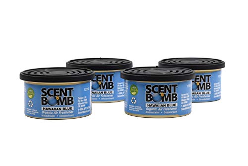 Scent Bomb - Eco Friendly, Organic Air Freshener for Home, Office & Car Air Freshener - 1.5oz, Pack of 4 (Hawaiian Blue)