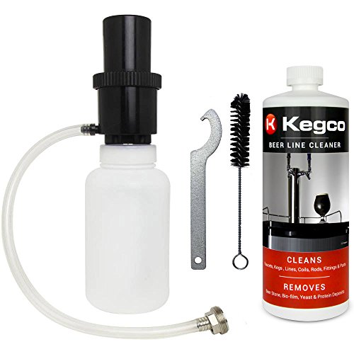 Kegco Beer Line Cleaning Kit, 1 Qt. Bottle w/ 32 oz. Cleaner