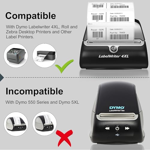 L Liked LD-LX-P 4 Inch X 6 Inch Shipping Labels Compatible With Dymo 1744907 Internet Postage Labels,Strong Adhesive,Waterproof And Perforated,Compatible thumb #3