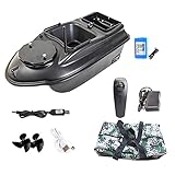 JZDHAOANHE Barco Cebador,Barco Cebo Pesca,Señuelo RC Barco De Pesca, Barco de Cebo Inteligente Inalámbrico Buscador de Peces con Doble Motor,3Kg De Carga Asistida Pesca Herramienta,Standard: 5200ma*1