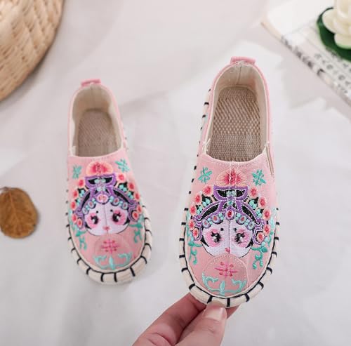 Kids Embroidered Canvas Shoes – Traditional Chinese Style Cloth Shoes with Soft Sole for Girls and Boys, Slip-On Sneakers, Breathable Fabric, Lightweight and Comfortable4