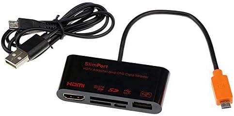 Pro BlackBerry STV100-1 SmartPhone SlimPort HDMI OTG USB Adapter! Connect to any HDMI TV, Monitor, Projectors, USB, OTG, MicroSDXC, MicroSDHC, SD or any other one of those Enabled Devices. (Black)