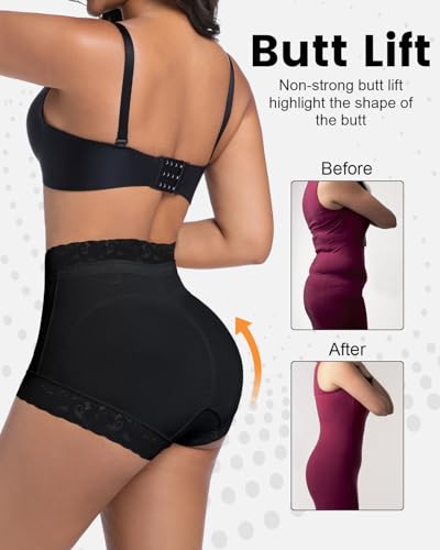 Womens Shapewear Control Panties Butt Lifter Boyshort Lace Panties Underwear3