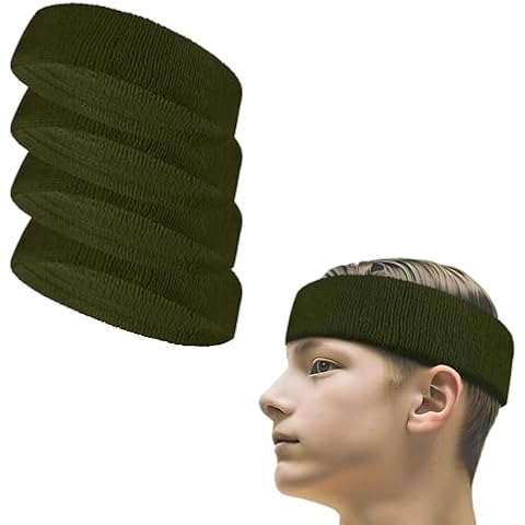 Couver Terry Solid Colour Headband Set - 4 Pieces Cover