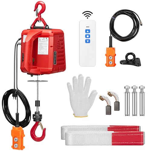 VIVOHOME 3-in-1 Electric Hoist Winch 1100lbs, 110V...