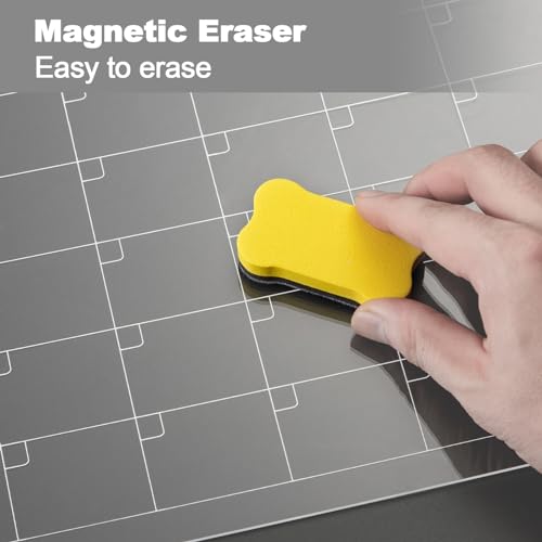 BHCASE Quadro de planejamento magnético mensal/semanal/em branco para geladeira, calendário 40 * 30c