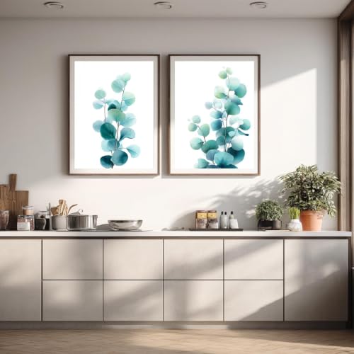 Impression sur toile eucalyptus art mural premium 3 pièces