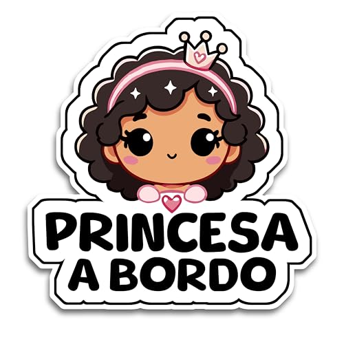 Pegatina Bebé A Bordo Coche - Princesa A Bordo, 16.5 X 14 Cm, Resistente A Uv E Impermeable - Kids Sticker, Prince Sticker