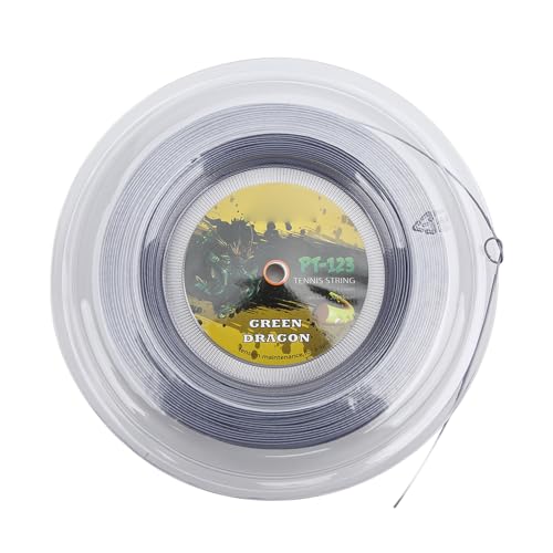 Qqmora Tennis String, Double Ribbed Design Tennis Racket String Reel Super 1 25mm/17g for Training(Grey)