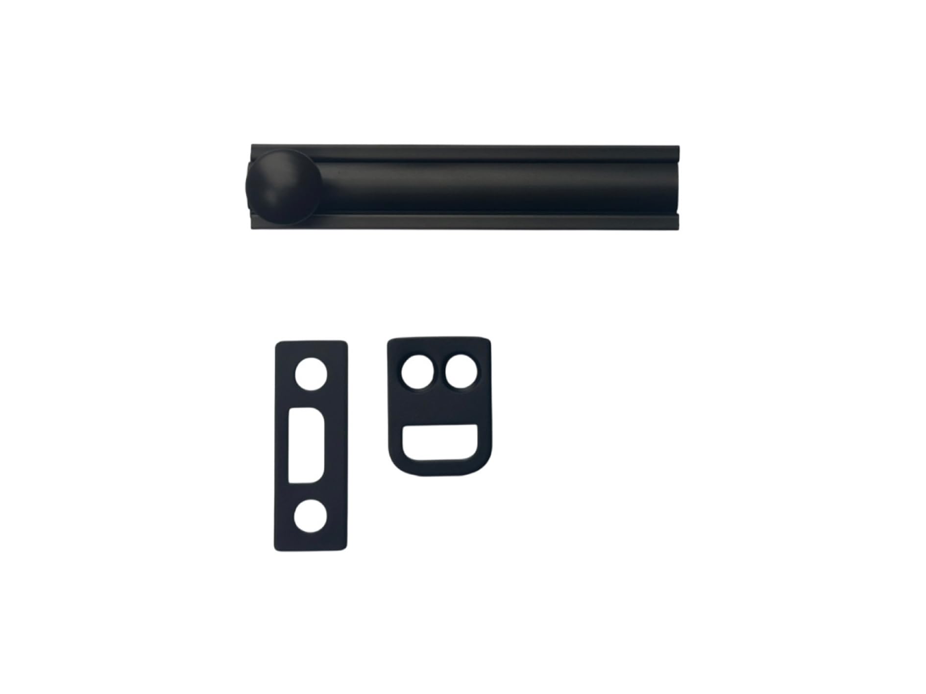 Solid Brass Surface Bolts - 3" Matte Black -22