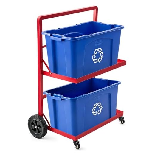 Durable Metal Recycling Cart with Wheels