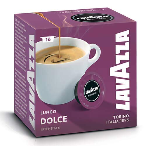 Lavazza Ein Modo Mio Lungo Dolce Kapseln Packung mit 16 Pods