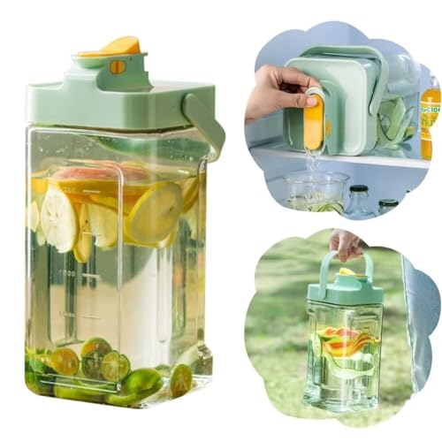 麦茶ポット ピッチャー お茶ポット 冷水筒 2リットル 横置き 蛇口付き 持ちやすい 耐熱 密封性がよい 漏れない 洗いやすい 暑さ対策 冷蔵庫 アウトドア お店用 3.5L 幅14*奥行き14*高さ29cm