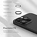 FLOLAB NanoArmour Anti-Reflective for iPhone 16 Pro Max/iPhone 16 Pro Camera Lens Protector - Durable Tempered Glass with Aluminum Ring, TruColors, Ultra Clear, Easy Install - Black