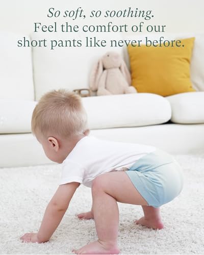 Baby Bloomers Bummies, Soft Bamboo Viscose High Waist Belly Shorts & Diaper Cover for Infant Toddler Girls Boys, 2-Pack3