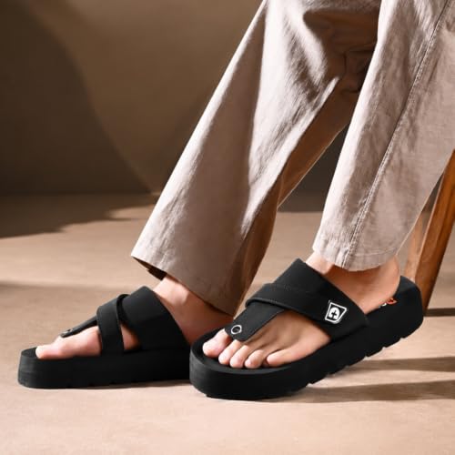 DOCTOR HEALTH SUPER SOFT Men's Black Flip Flops - Image 3