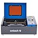 OMTech 40W 300X200 MM Máquina de Grabador de Láser K40 Grabador de Láser CO2 con Panel LCD, Cable de USB, Software y Ruedas Laser Engraving Machine para Madera, Vidrio y más