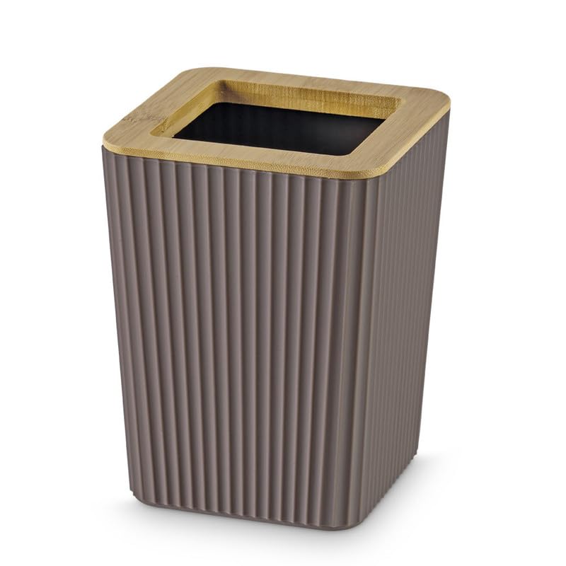 Image of Freelance Portofino ABS Dustbin for Home, Chocolate - Open Tabetop /Counter Top Table Bin - For Kitchen /Bathroom /Bedroom /Office /Washroom /Toilet - Small Size Garbage /Waste /Dust Bins /Dust Bin /Trash Can