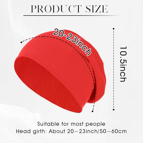 Image of Bohend Bohemian Beanie Hats Headwear Cap Stretch Non Slip Bandanas Sleep Turbans Hats for Women Men Close top Head Covering