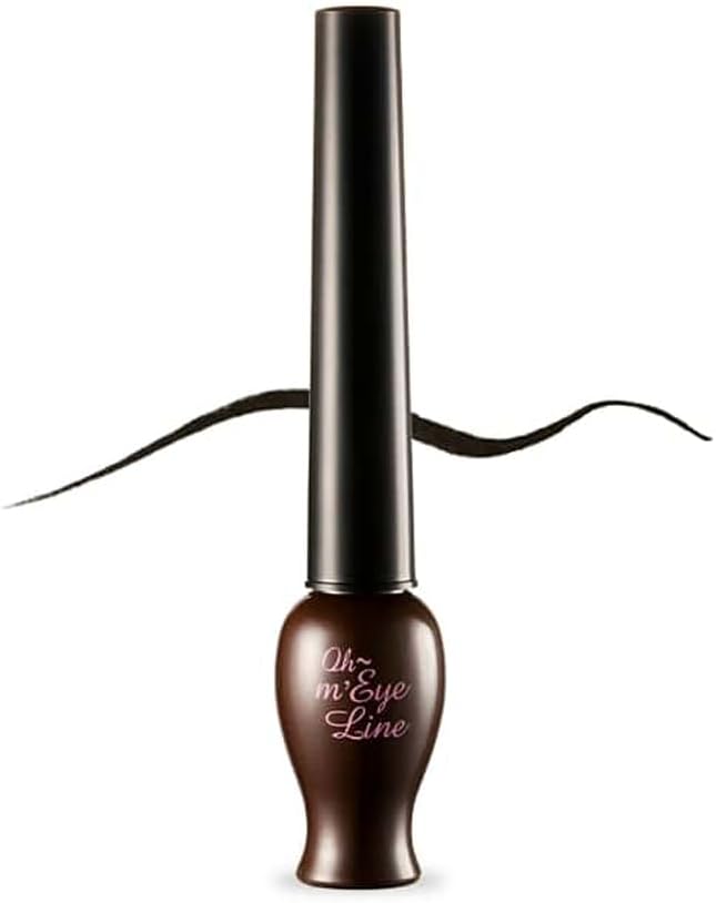 ETUDE OH M'EYE LINE liquid eyeliner - Brown, Intense Precision Liquid Eyeliner, Vivid, Deep Color, Smudge Proof, Long Lasting, Korean Makeup, Kbeauty, Perfect for Gift
