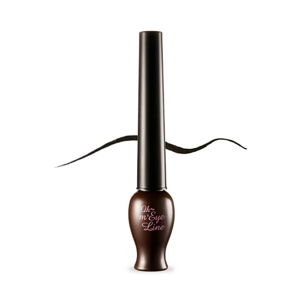ETUDE OH M’EYE LINE liquid eyeliner – Brown, Intense Precision Liquid Eyeliner, Vivid, Deep Color, Smudge Proof, Long Lasting, Korean Makeup, Kbeauty, Perfect for Gift