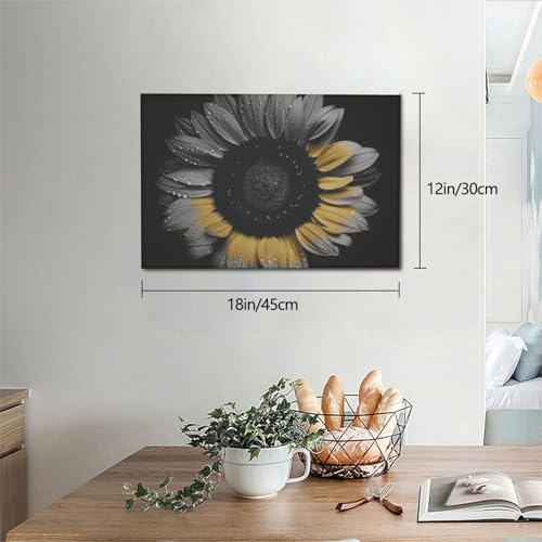 Toile murale moderne fleur jaune pour rompre la monotonie