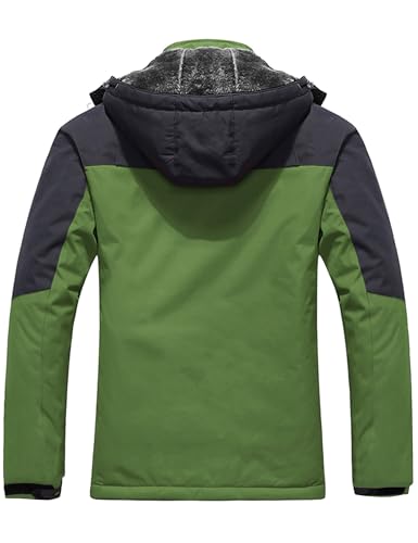Image of Wantdo Men's Mountain Waterproof Ski Jacket Windproof Rain Jacket Winter Warm Hooded Coat