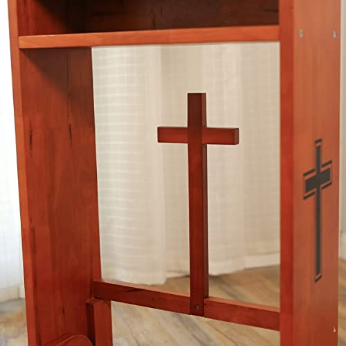 Shyneer Prayer Bench Stool Table, Wooden Church Prayer Chair Padded Kneeler Shelf Folding Chair For Kneeling At Home #TOP5