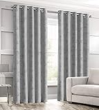 Paire de rideaux Panama 100 % coton à œillets.