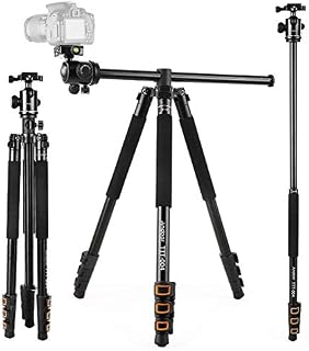 Andoer Camera Tripod 78.7 inch with Center Column, 2-in-1 Camera Tripod Monopod with 360° Ball Head, 3.9lb Lightweight Aluminum Alloy Tripod, Max Load of 22Ib