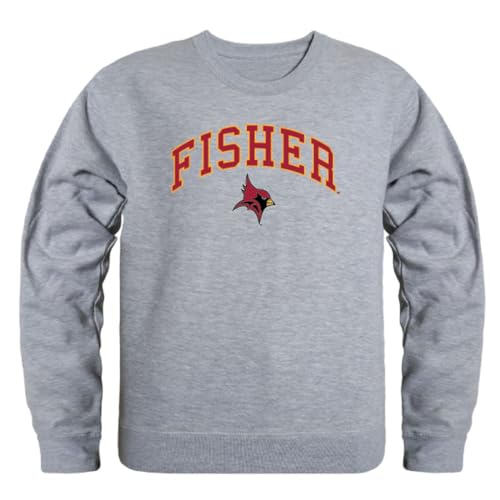 W Republic St. John Fisher University Cardinals Campus Crewneck Sweatshirt Heather Grey Large