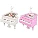 Boîte Musicale Haut-parleur de manivelle Romantique classique piano modèle danse ballerina musique boîte d'anniversaire cadeau de mariage maison décoration Boite a Bijoux Musicale ( Color : Pink )