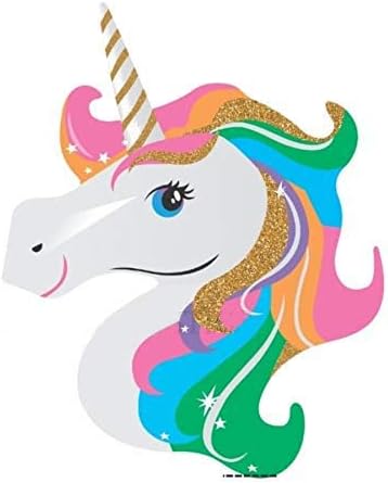 PartySanthe Unicorn Party Supplies,Cutouts 4pcs Unicorn Party Decoration