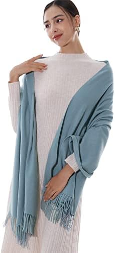 RIIQIICHY Ladies Scarf Pashmina Shawls and Wraps for Wedding Winter Scarfs for Women Warm