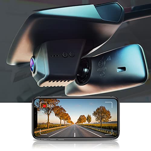 Dash Camera for Tesla Model X Long Range Performance Plaid 100D P100D 75D 90D 2022 2021 2020 2019 2018 2017, Fitcamx 4K Covert Car Recorder WiFi, UHD Video G-Sensor, OEM Look, Plug & Play, 64GB Card