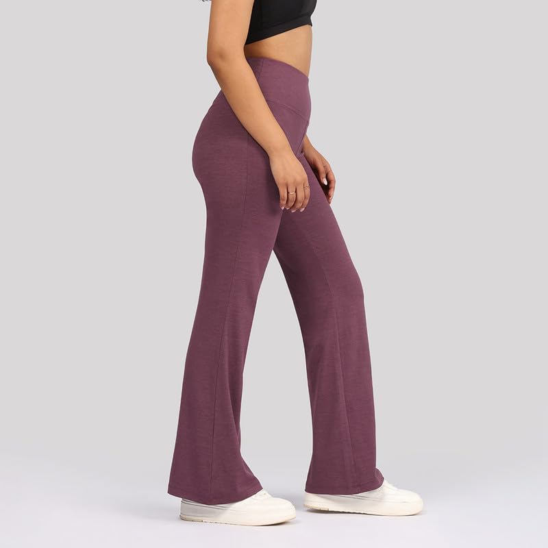 Image of BlissClub AirMelt Flare Pants - Lite | Flared Silhouette | Back Pocket| Weightless Fabric | High Rise Waistband, Tall (for Women Above 5'5)
