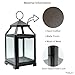 Hosley 12 Inch High Clear Glass and Iron Classic Style Lantern Ideal Gift for Festivities Parties Weddings Aromatherapy and Spa Settings O3