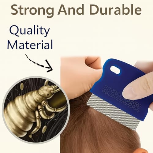 Image of ANKITA 2 Pieces LICE COMB, Head Lice and Nits removal Comb for Women, Men & Kids Hair | Stainless Steel comb | Antilice Treatment Remover for Eggs | LICE COMB PACK OF 2, (SLC-4). PROMOTIONAL PRICE FOR LIMITED PERIOD