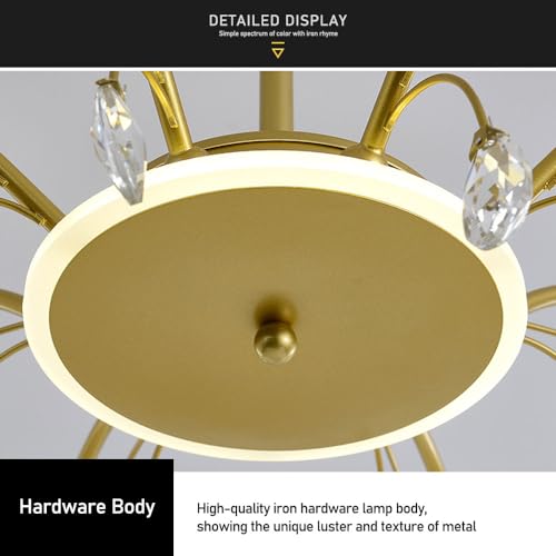 Lampe à suspension créative dorée pour illuminer la douceur du foyer - 3