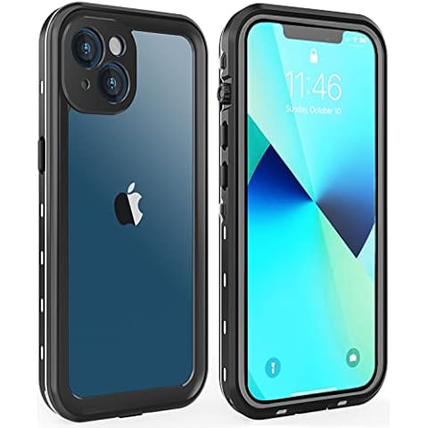 Dewfoam for iPhone 13 Case Waterproof Shockproof Dustproof Full-Body Sturdy with Camera Lens Protector and Built-in Screen Protector,Underwater Full Sealed Cover Protective for iPhone 13(Black) Cover