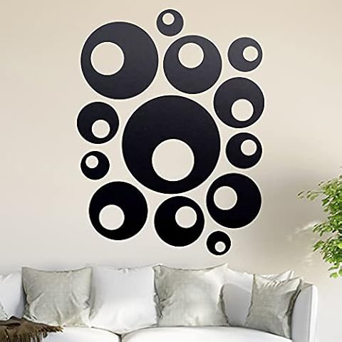 Adhesivo decorativo para pared, diseño de círculos retro Cover