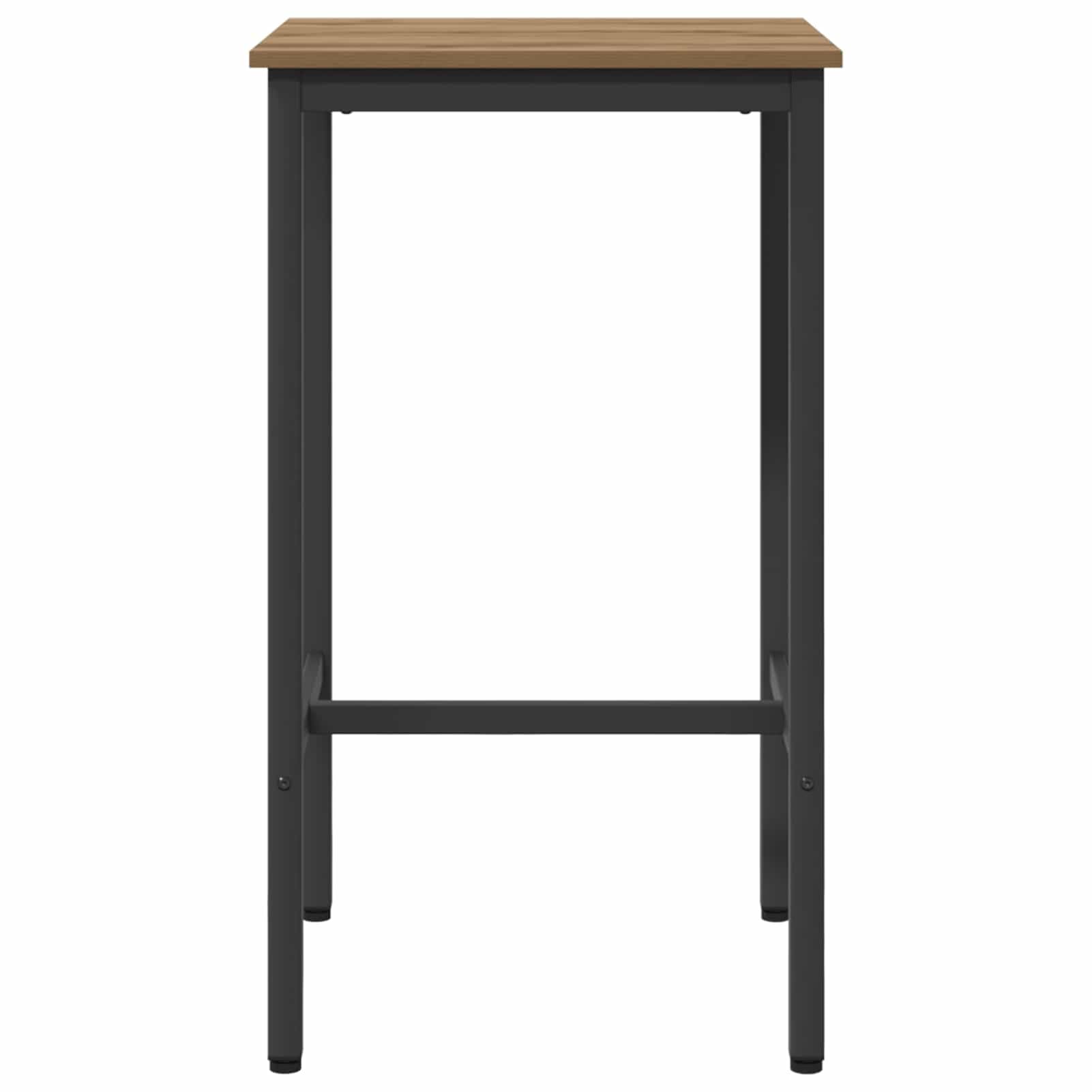 Anself Mesa de Bar 52x52x110 cm Tablero de Madera Roble Artisan con Estructura de Acero para Sala de Estar