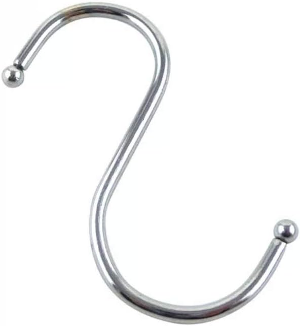 S Hooks Stainless Steel - 8 Pack - 3" S Hangers for Kitchen Utensils, Clothes, Curtains, Plants, Accessories - Durable & Rustproof Organizer
