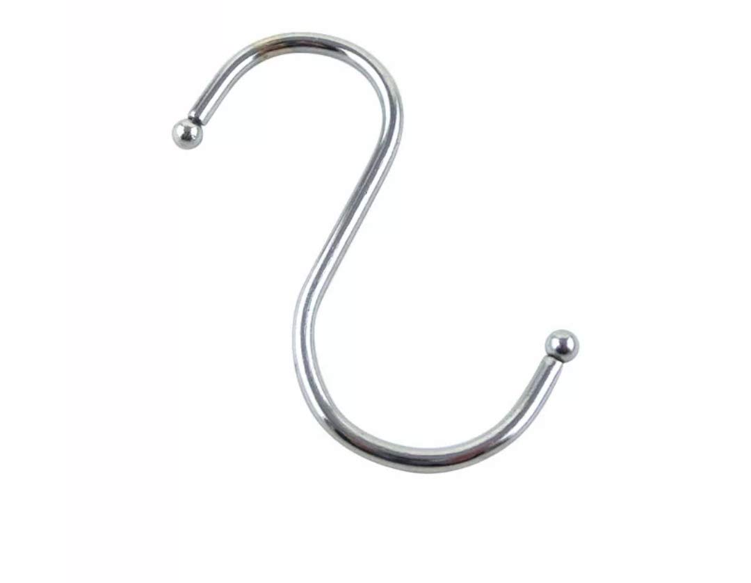S Hooks Stainless Steel - 8 Pack - 3" S Hangers for Kitchen Utensils, Clothes, Curtains, Plants, Accessories - Durable & Rustproof Organizer