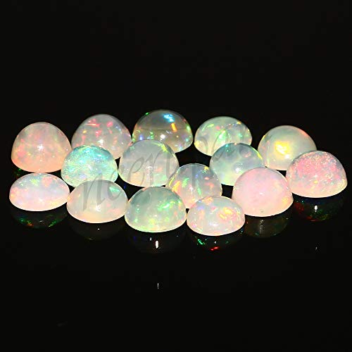 Opale éthiopienne véritable 2mm cabochons ronds de qualité AA sans défaut - 4