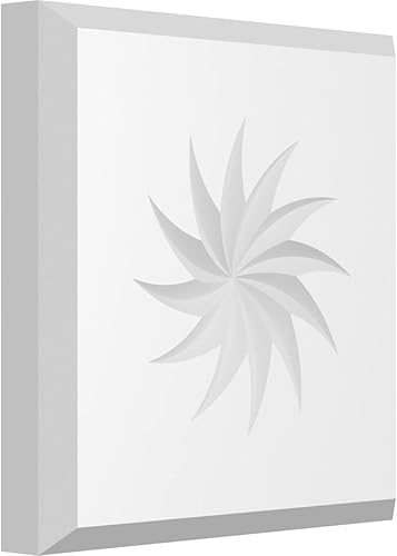Miniatura 5 de Ekena Millwork ROSP070X070X075SDG13 Rosetón en espiral estándar con borde biselado, 3.1in de ancho x 3.1in de alto x 34 pulgadas de alto