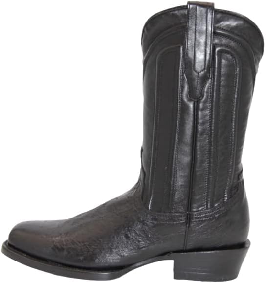 Miniatura 3 de The Western Shops Botas vaqueras de piel de avestruz suave y con punta cuadrada para hombre