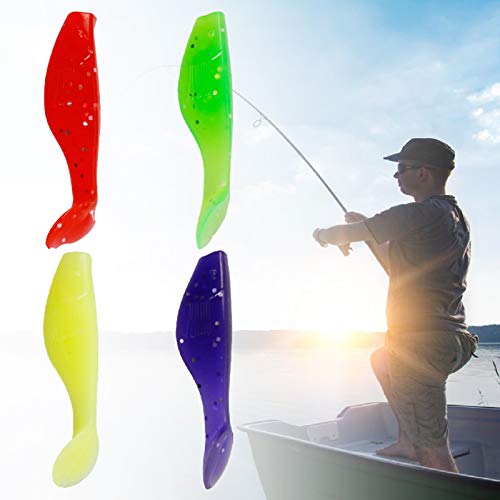 Iscas macias falsas, 10 peças de isca de peixe de silicone macio biônico isca falsa, pesca marítima,